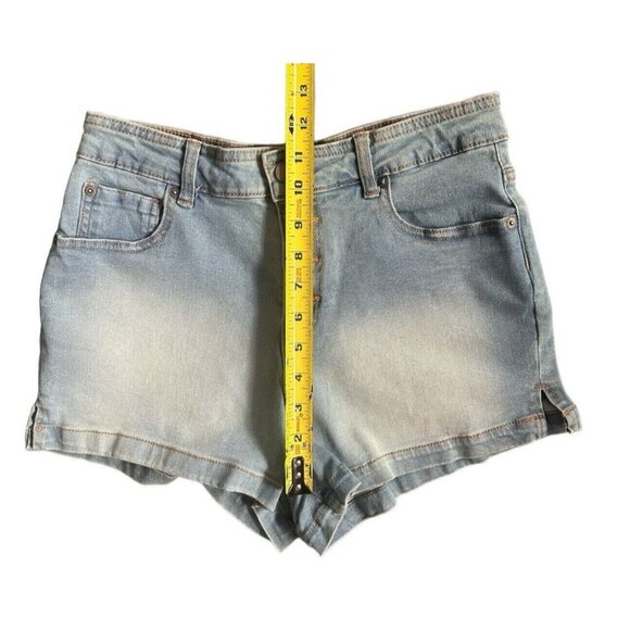 Roxy Women's High-Rise Stretch Button Fly Light Denim Slits Shorts Size 28 - Picture 14 of 15